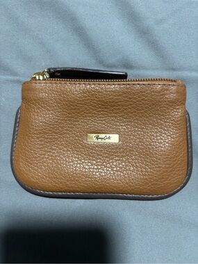 Renzo Costa Brown Leather coin Pouch - Card holder